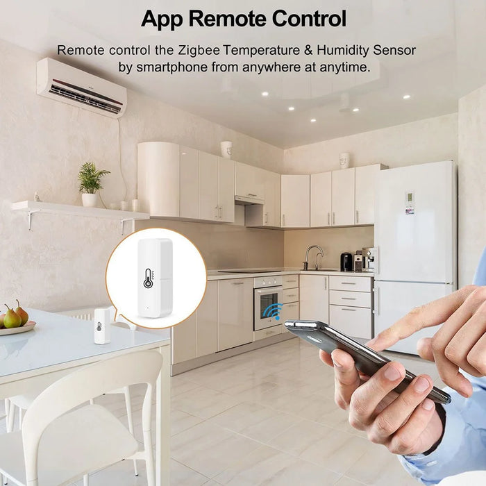 HS07 Zigbee / Wifi Smart Temperature Humidity Sensor Wireless Thermometer Compatible With Alexa Google Home - Zigbee - 5