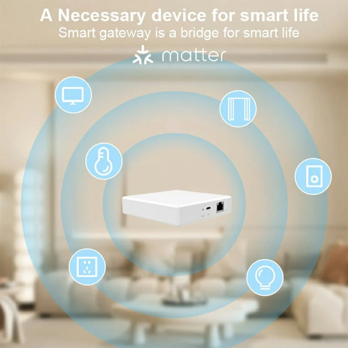 GW01 Tuya Smart Home Gateway Matter Protocol Multi-Mode Wired Hub for Zigbee Thread Network Central Control - 5