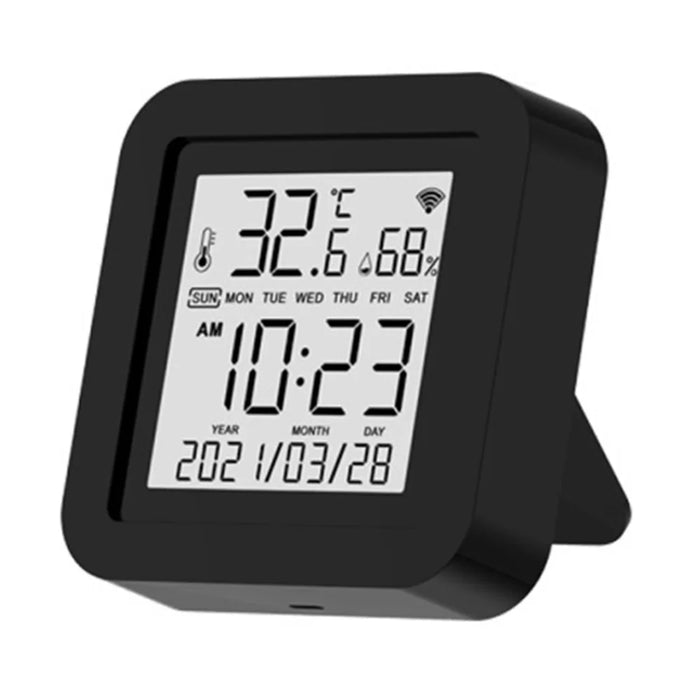 TH02 Smart Infrared WiFi Digital Thermometer Hygrometer Wireless Temperature Sensor - Black 24H - 1