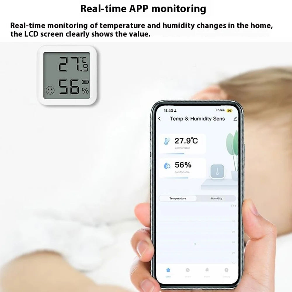 TH05 Smart Bluetooth-Compatible Thermometer Hygrometer LCD Display Temperature Humidity Sensor - 5