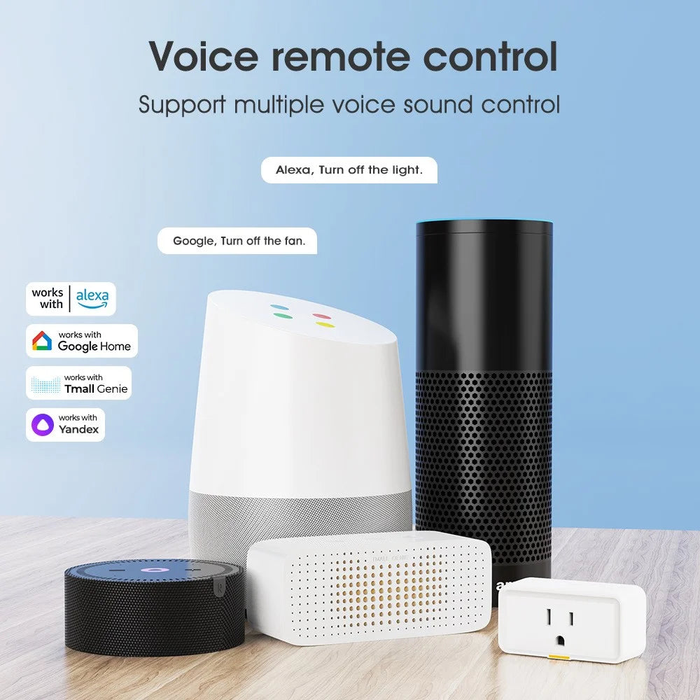3300W US Plug Tuya WiFi Smart Socket with Energy Monitoring Remote Control APP Voice Timer Switch - 6