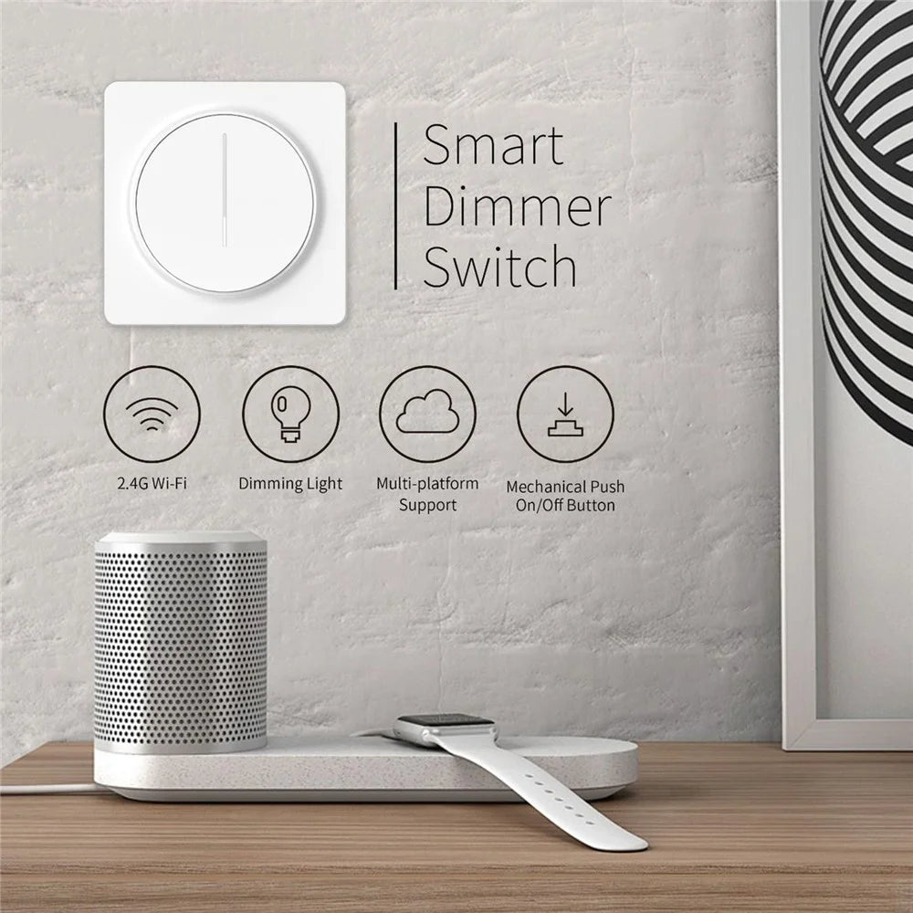 SD02 Smart Home Tuya WiFi Wall Dimmer Switch Touch Control Stepless Light Intelligent Panel, EU Standard - 2