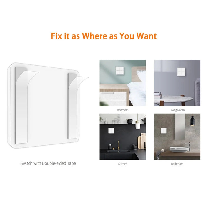 SC04 4-Gang Scene Switch Wireless Zigbee Smart Remote Control Programmable Switch Panel - 7
