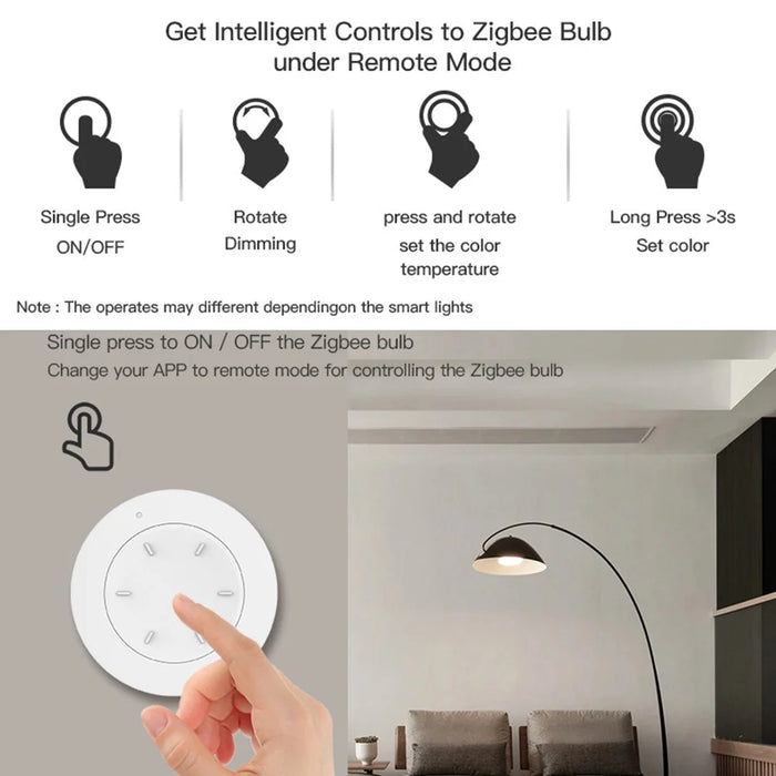 SC20 Smart Knob Scene Switch Zigbee Wireless Remote Control Button for Smart Home Lighting Dimming / Scene Setting - 5