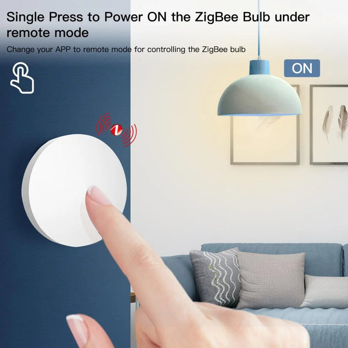 SC021 Smart Home Zigbee One-Click Scene Switch Wireless Control Light Management Panel - Yellow - 3