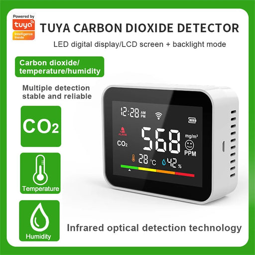 CO2V1 Smart Carbon Dioxide Detector Tuya WiFi Air Quality Monitor Temperature Humidity Sensor - 2