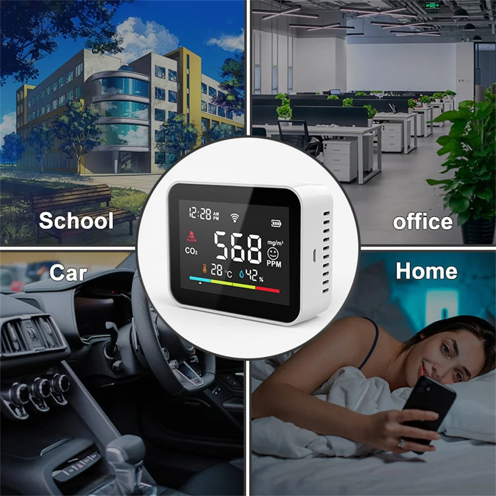 CO2V1 Smart Carbon Dioxide Detector Tuya WiFi Air Quality Monitor Temperature Humidity Sensor - 6