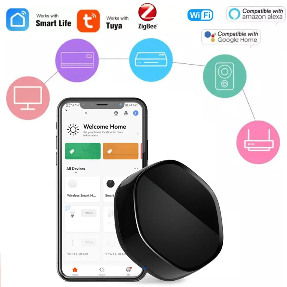 GW008 Tuya Zigbee Bluetooth-Compatible Multi-Mode Gateway Universal Infrared Remote Control WiFi Smart Home Hub - 3