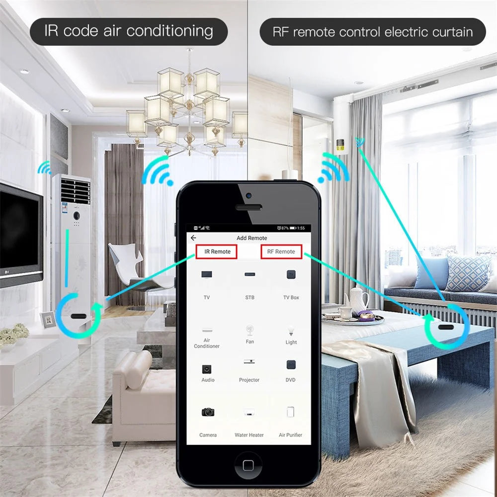 IR11 WiFi Smart Universal Remote Control IR RF Learning Voice Control Smart Home RF433 Infrared Radio Frequency Controller - 7