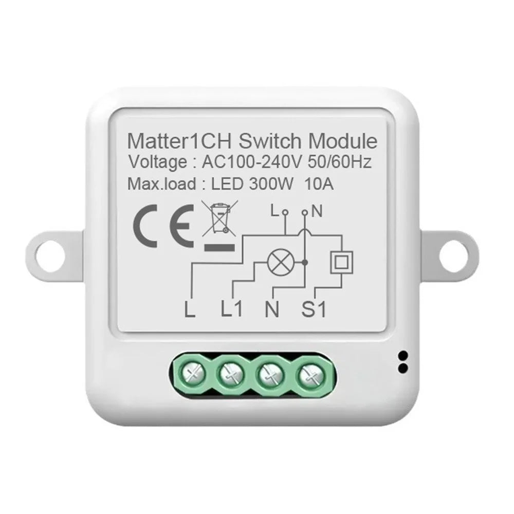 SB01 Matter 1 Gang Smart Switch WiFi Wireless Hidden Homekit Voice Control Switch - 1