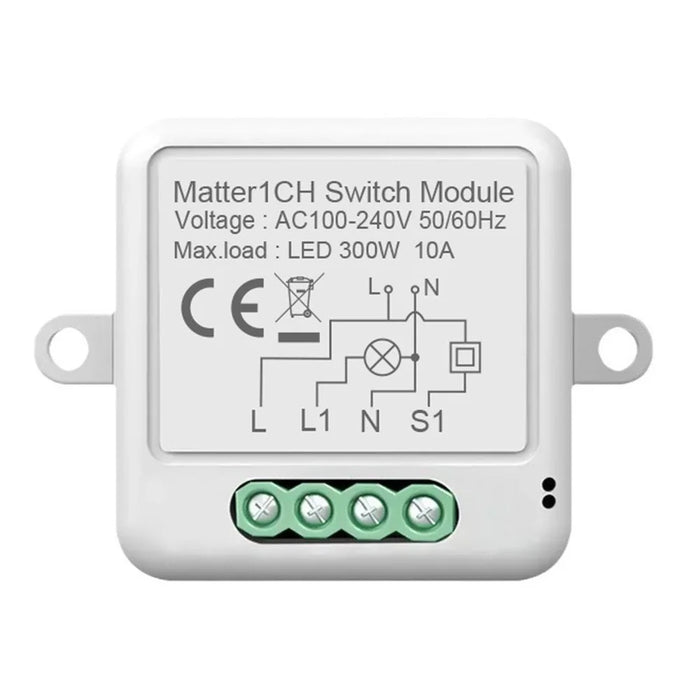 SB01 Matter 1 Gang Smart Switch WiFi Wireless Hidden Homekit Voice Control Switch - 1