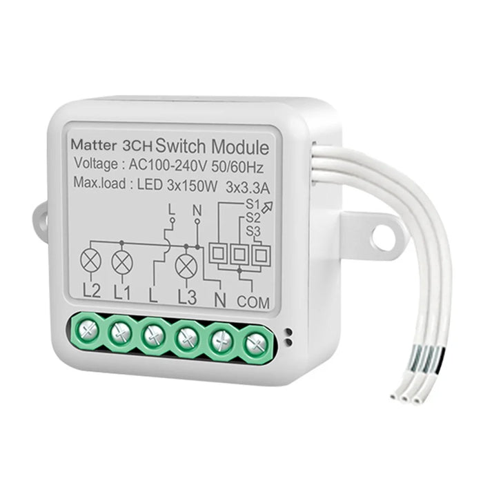 SB03 Matter 3 Gang WiFi Smart Switch Homekit Wireless Voice Control Switch - 1