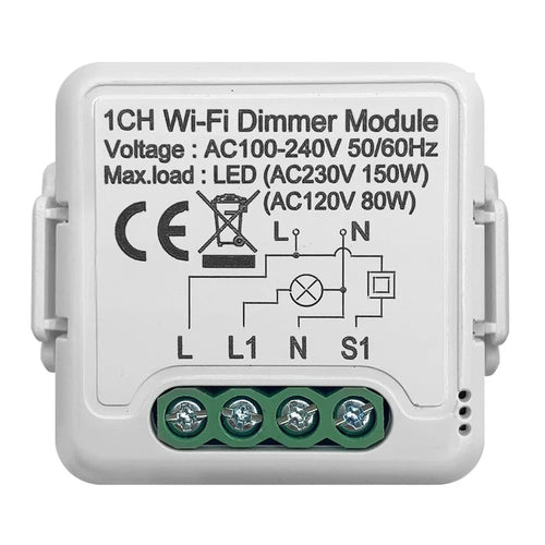 DM01 1 Gang WiFi Smart Light Switch Voice Control Timer Dimmer Module Remote Lighting Controller - 1