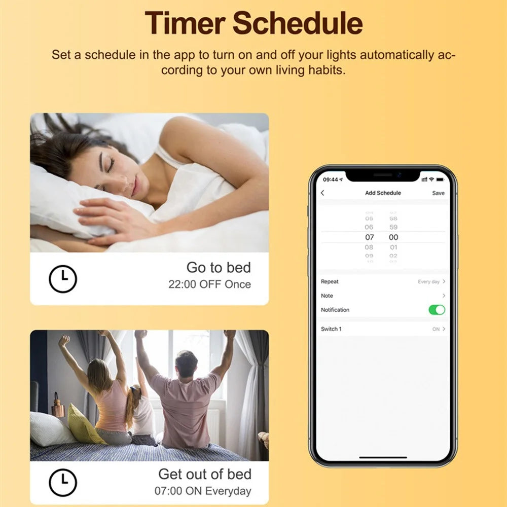 DM01 1 Gang WiFi Smart Light Switch Voice Control Timer Dimmer Module Remote Lighting Controller - 4