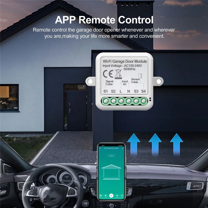 SB012 WiFi Garage Door Controller Voice Control Smart Roller Shutter Control Module Tuya Smart Life Compatible - 2