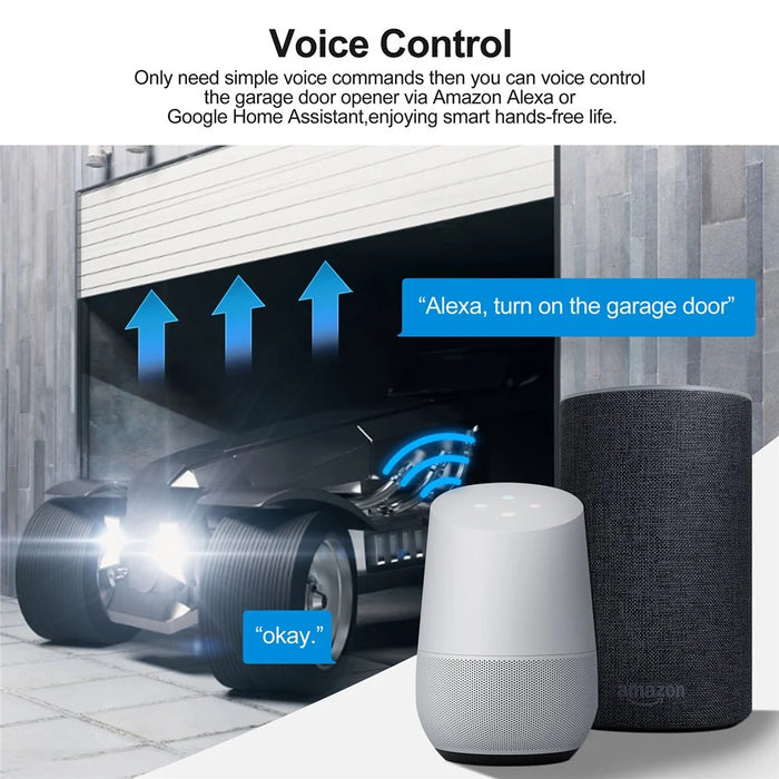 SB012 WiFi Garage Door Controller Voice Control Smart Roller Shutter Control Module Tuya Smart Life Compatible - 4