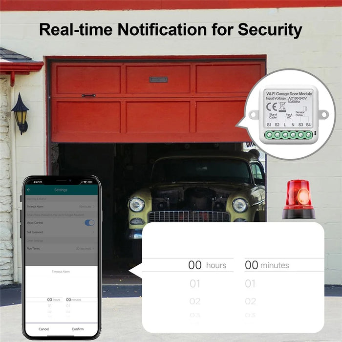 SB012 WiFi Garage Door Controller Voice Control Smart Roller Shutter Control Module Tuya Smart Life Compatible - 6