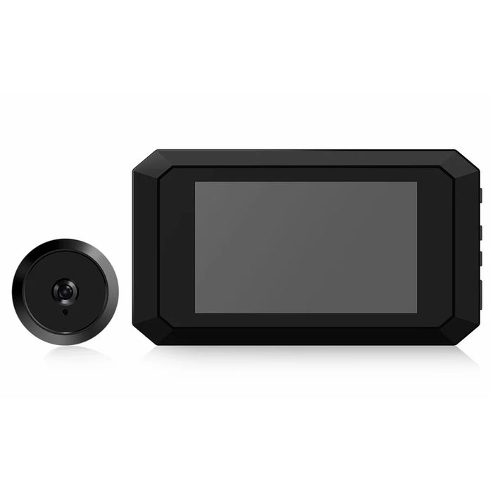 N9S 3.97 Inch Hidden Night Vision Camera Doorbell with Photo Video Recording Door Viewer - Black - 3