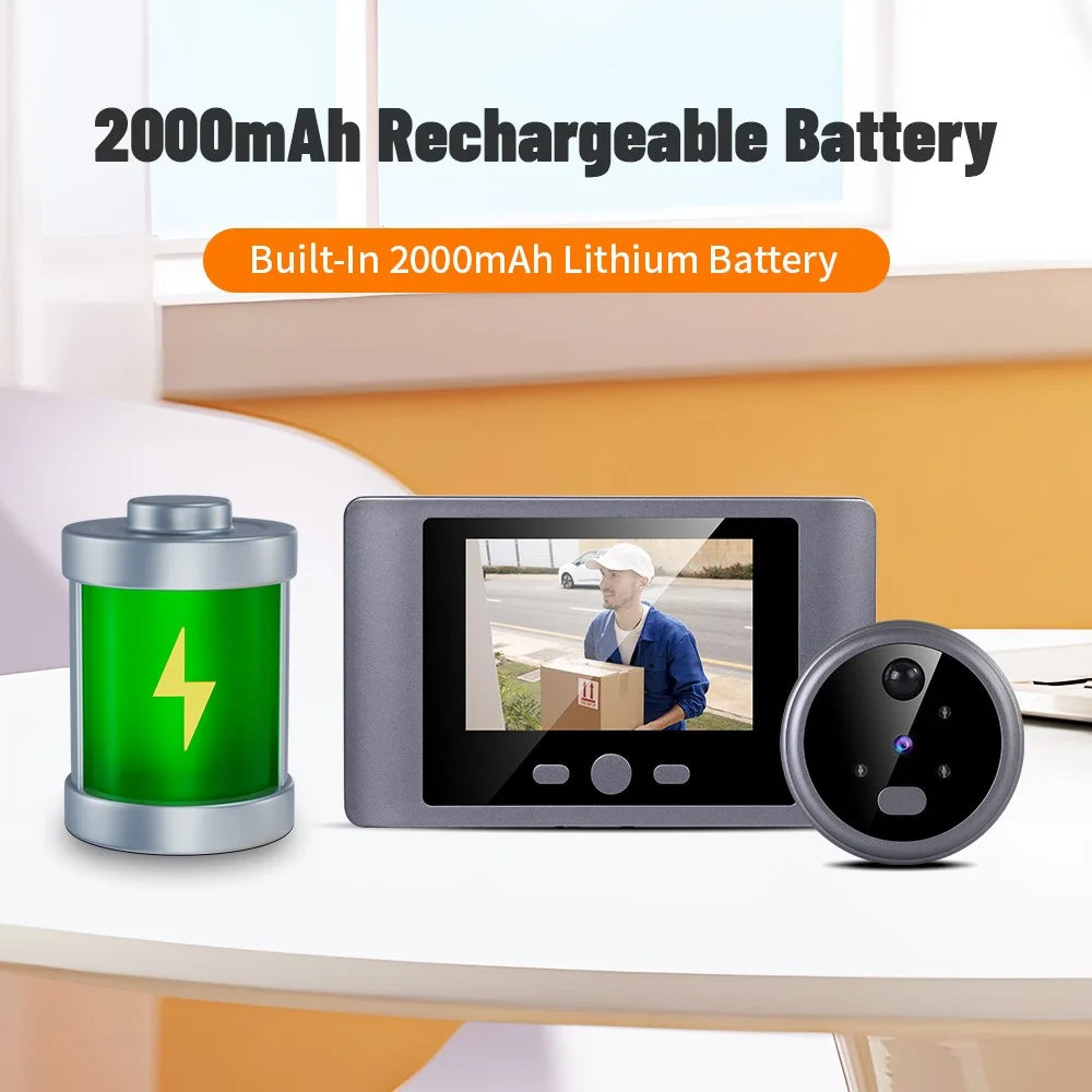 N100 Door Viewer 2.8 Inch Color Display Video Doorbell Night Vision Motion Detection Electronic Peephole Camera - 2