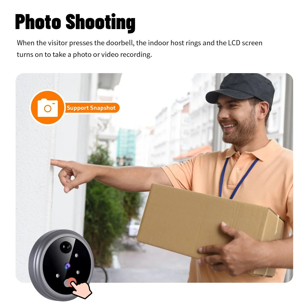 N100 Door Viewer 2.8 Inch Color Display Video Doorbell Night Vision Motion Detection Electronic Peephole Camera - 6