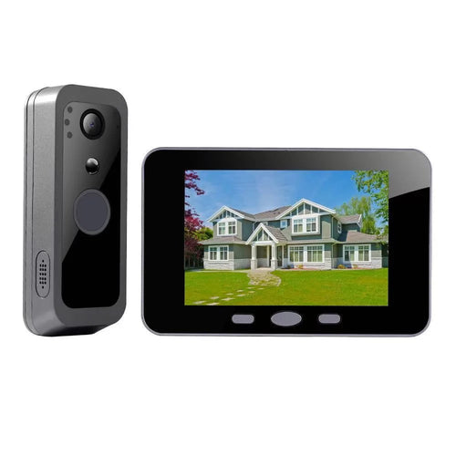 SY-30 2.4G Point to Point 4 Inch Visual Intercom Doorbell PIR Motion Detection Night Vision Wireless Video Door Phone - 1