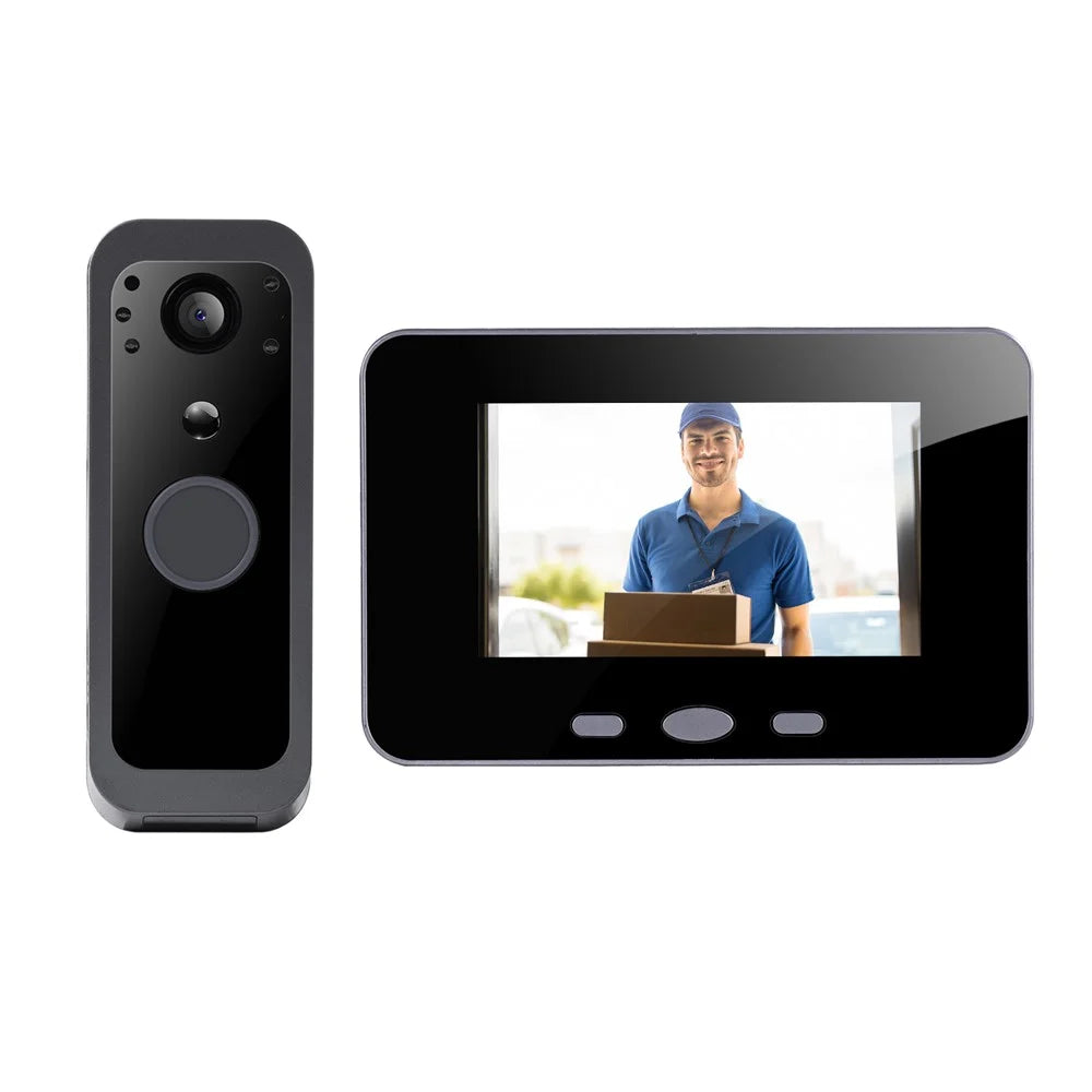 SY-30 2.4G Point to Point 4 Inch Visual Intercom Doorbell PIR Motion Detection Night Vision Wireless Video Door Phone - 3
