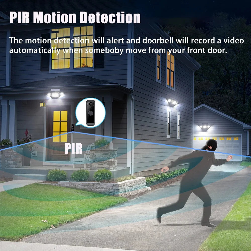 SY-30 2.4G Point to Point 4 Inch Visual Intercom Doorbell PIR Motion Detection Night Vision Wireless Video Door Phone - 5