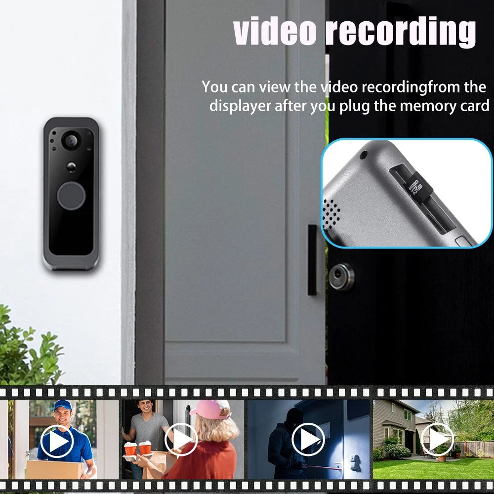 SY-30 2.4G Point to Point 4 Inch Visual Intercom Doorbell PIR Motion Detection Night Vision Wireless Video Door Phone - 7