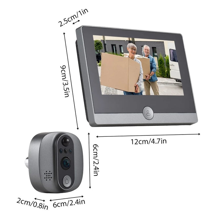 W1 4.3 Inch Color Screen WiFi Digital Peephole Camera Motion Detection Two Way Audio Smart Door Viewer - 5