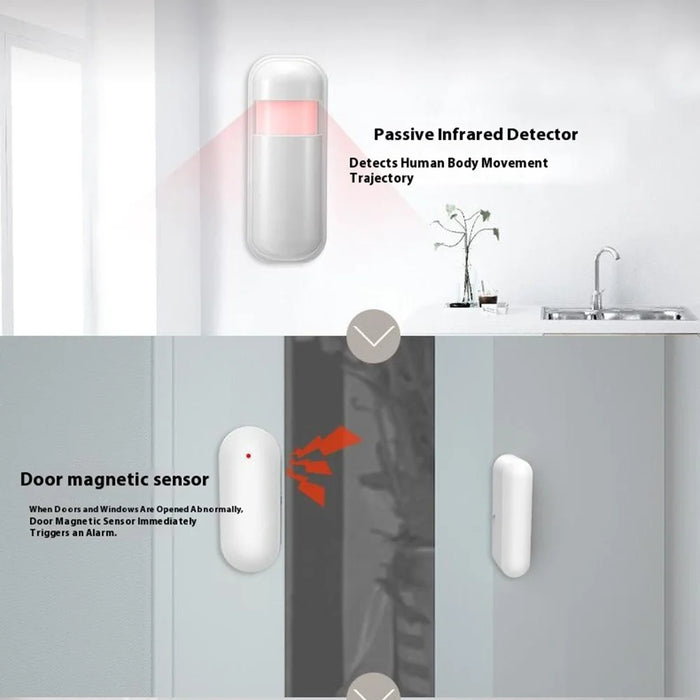 PG-108 Home Security Smart Alarm System APP Remote Control Wireless Burglar Alert, WiFi + 4G Version - EU Plug - 4