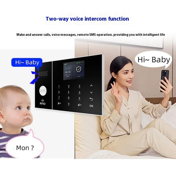 PG-108 Home Security Smart Alarm System APP Remote Control Wireless Burglar Alert, WiFi + 4G Version - EU Plug - 5
