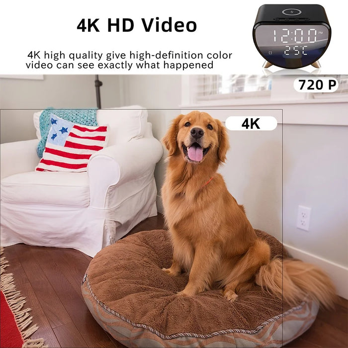 5 in 1 15W Smart Desktop Phone Charger HD Hidden Camera Wireless WiFi Security Camera - Black - 7