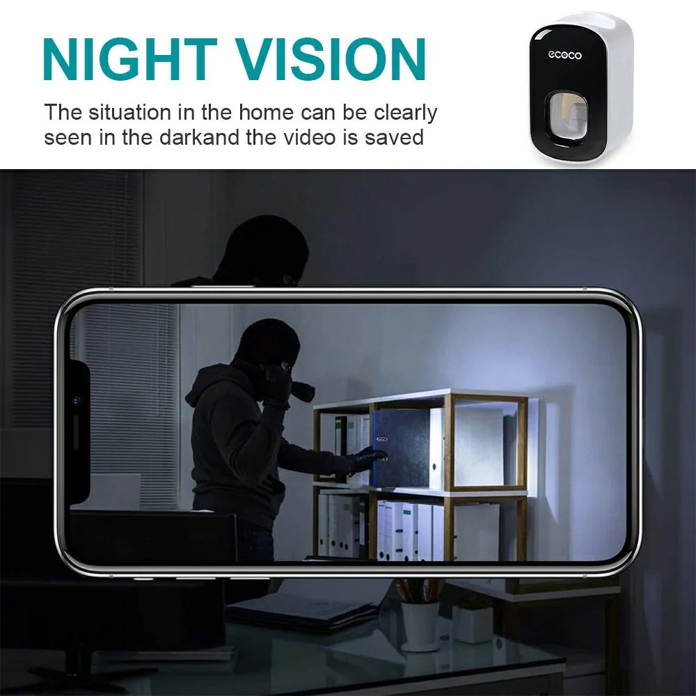 Multifunctional Automatic Toothpaste Dispenser WiFi Camera Motion Detection Hidden Spy Cam for Home - 3