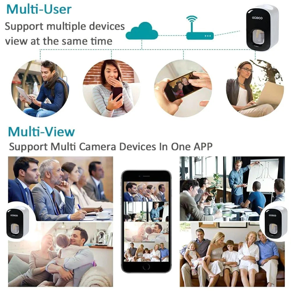 Multifunctional Automatic Toothpaste Dispenser WiFi Camera Motion Detection Hidden Spy Cam for Home - 7