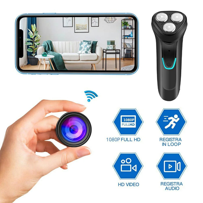Multifunctional Shaver with Spy Camera Home Security Surveillance HD 1080P WiFi Camera - 2