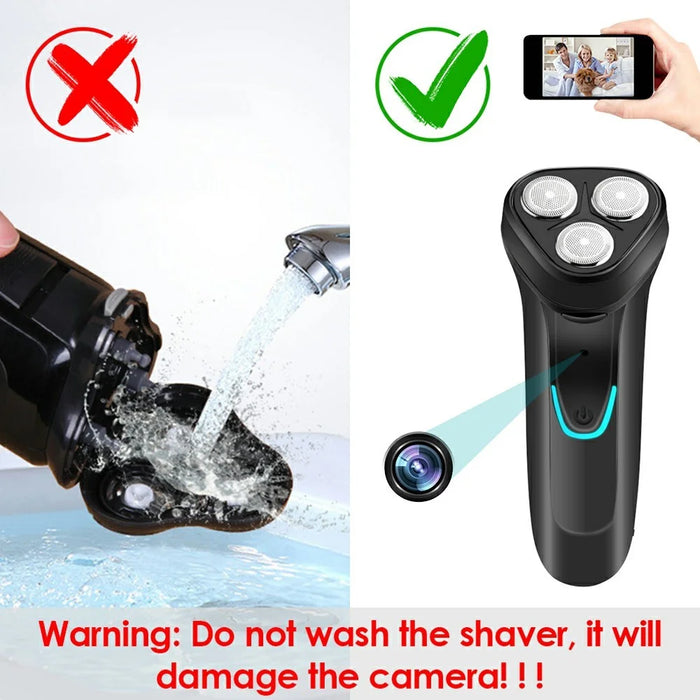 Multifunctional Shaver with Spy Camera Home Security Surveillance HD 1080P WiFi Camera - 4