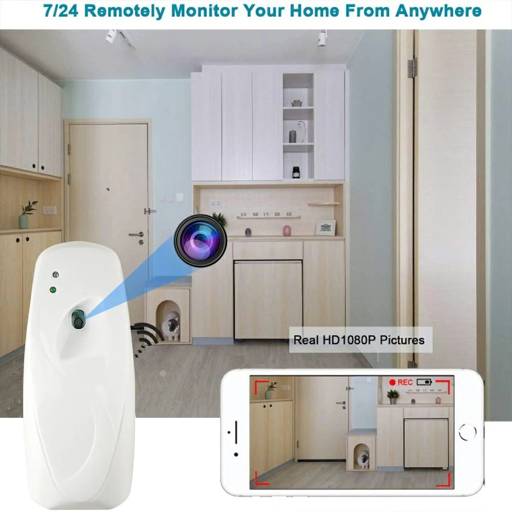Multifunctional Aroma Diffuser Camera 1080P HD Wireless WiFi Home Security Camera Hidden Spy Cam - 4