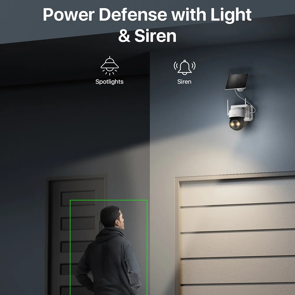 ZOSI C291 4MP 2.5K WiFi Solar Security Camera PIR Smart Detection Night Vision Outdoor Wireless PT Camera, No Memory Card - 6