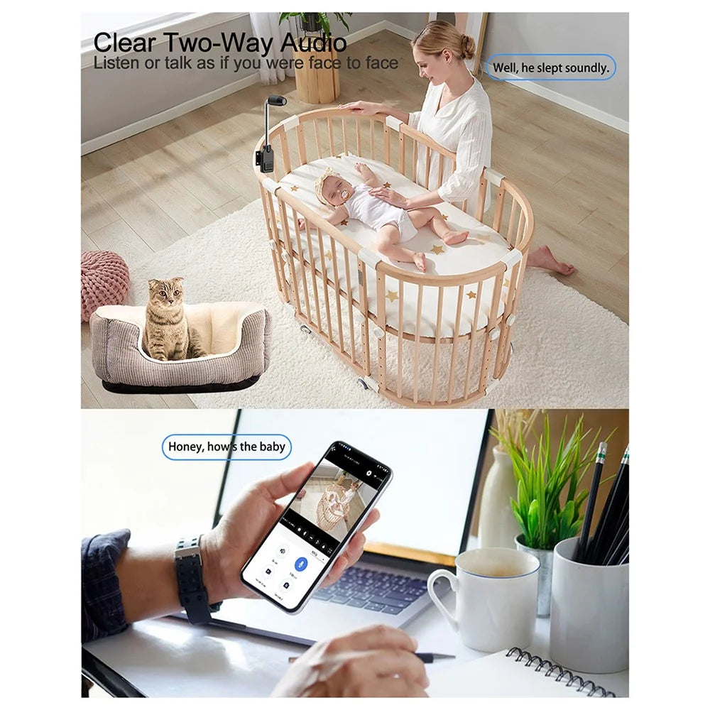 W7 Smart Home Security Camera for Baby Pet Monitor 4K 1080P Night Vision Two Way Audio WiFi Surveillance Cam - 6