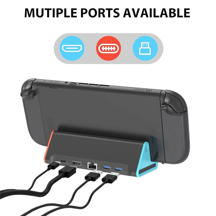 HONSON HS-SW2026 For Nintendo Switch 2 Mini 4K 60Hz HD Video Converter Dock with Ethernet PD USB3.0 Port - 3