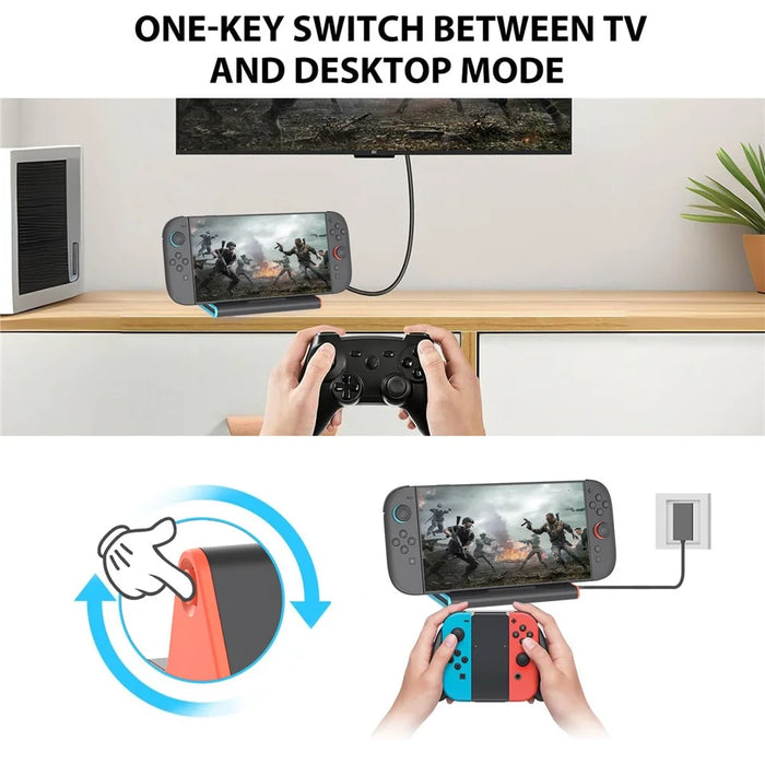 HONSON HS-SW2026 For Nintendo Switch 2 Mini 4K 60Hz HD Video Converter Dock with Ethernet PD USB3.0 Port - 6