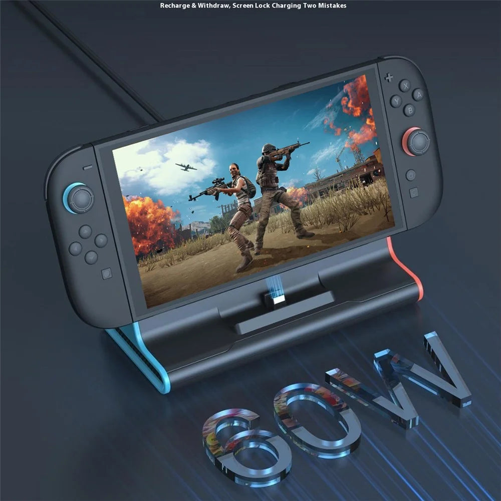 HONSON HS-SW2028 For Nintendo Switch 2 4K / 60Hz Mini HD Video Converter Dock PD Charging with 3 USB 3.0 Ports (No Ethernet Port) - 3