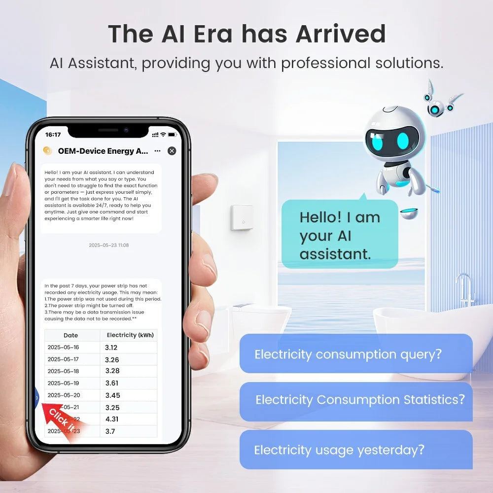 KG128 4000W WiFi Smart Timer Switch for Water Heater Power Monitor Work with Alexa Google Assistant, EU Plug - White - 3