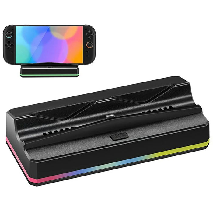 NS2-626 For Nintendo Switch 2 Charging Dock Station with Cooling Fan / RGB Lighting / 3 USB Ports - 1