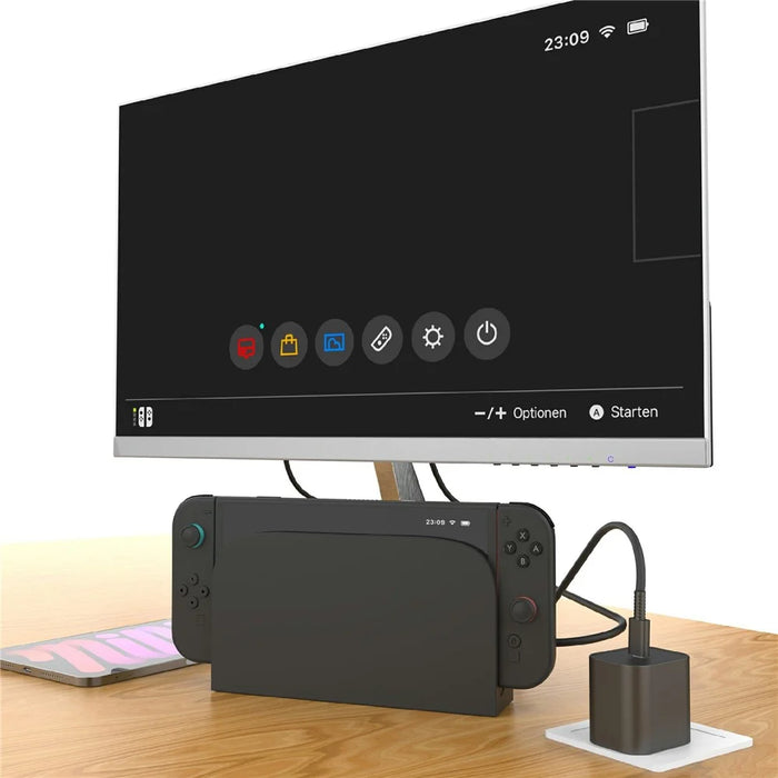 HYC-1638 EU Plug 60W Charger for Nintendo Switch 2 Game Console USB C Power Adapter with Cable - 3