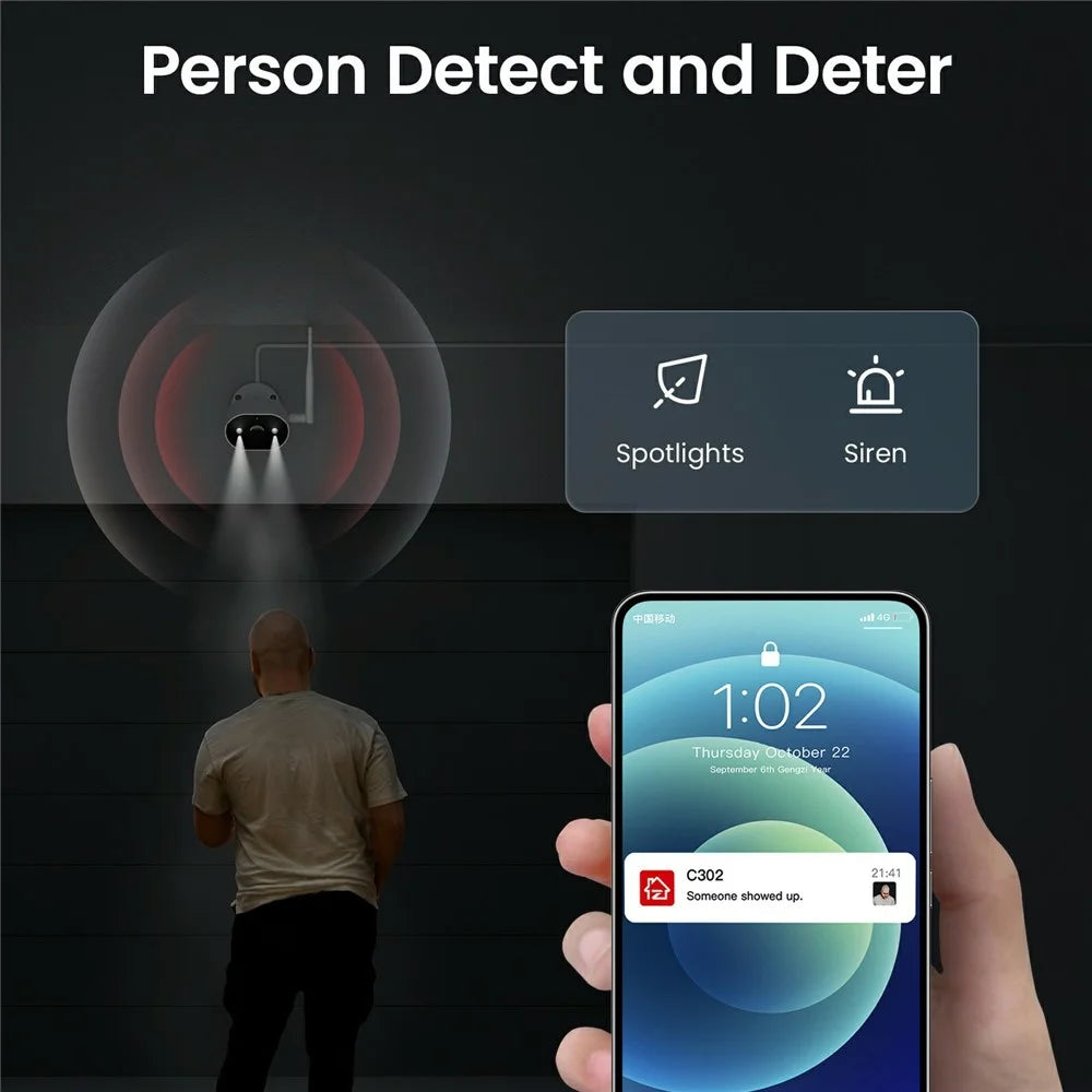 ZOSI 2K C302 WiFi 6 Security Camera System AI Human Detection Two Way Audio 4Pcs 3MP Camera 4K 8CH NVR with 1TB HDD - US Plug - 3