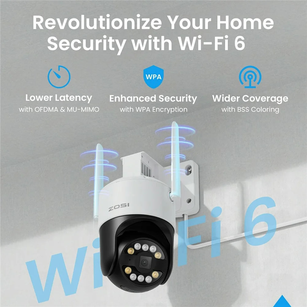 ZOSI C296 3K 5MP WiFi 6 Security Camera System Human Vehicle Detection 4 Pan Tilt Cameras 8CH 4K NVR with 1TB HDD - AU Plug - 3