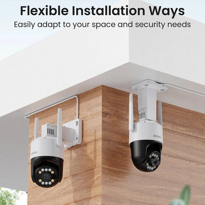 ZOSI C296 4K 8MP WiFi 6 Home Security Camera System 24 / 7 Recording 4 Pan Tilt Cameras 8CH NVR with 1TB HDD - UK Plug - 5