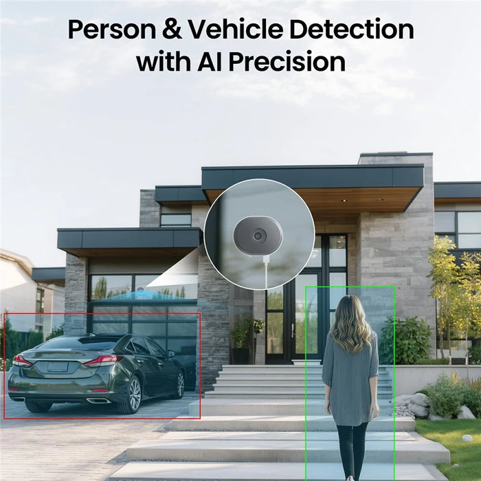 ZOSI C680 2K Window Camera Night Vision 3MP 2.4 / 5GHz WiFi AI Human Vehicle Detection Security Cam - US Plug - 3