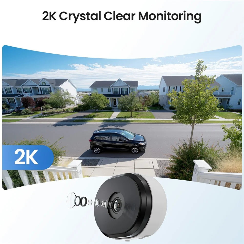 ZOSI C680 2K Window Camera Night Vision 3MP 2.4 / 5GHz WiFi AI Human Vehicle Detection Security Cam - US Plug - 6